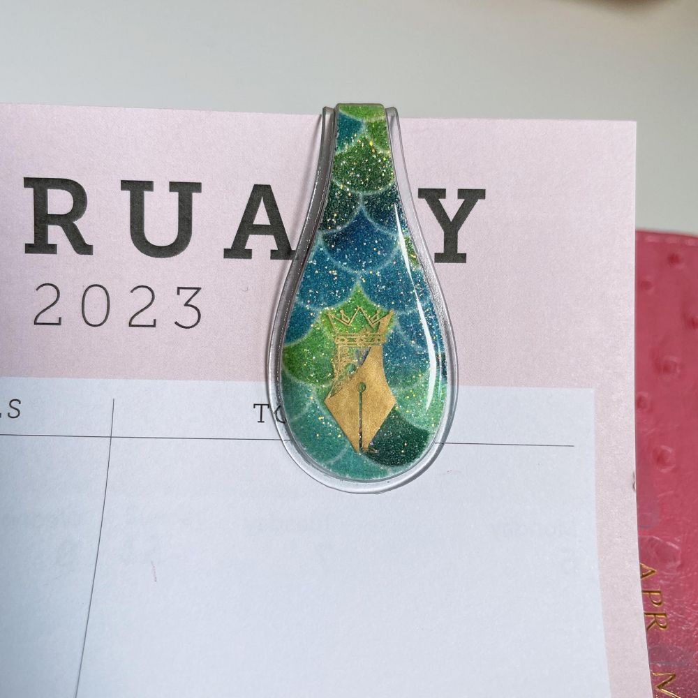 Green Mermaid Shiny Page Marker